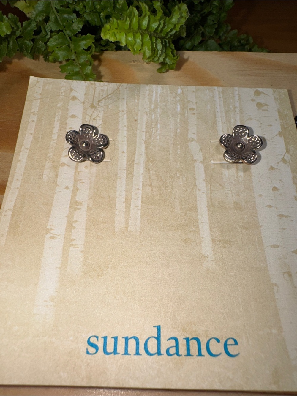 Sundance Silver Flower Stud Earrings